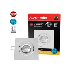 Spot Led Supimpa Quadrado 3w 3000k Bivolt - Avant