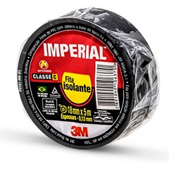 Fita Isolante Imperial 18MM X 5M Preta - 3m