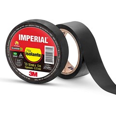 Fita Isolante Imperial 18MM X 5M Preta - 3m