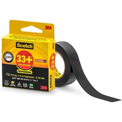 Fita Isolante 19MM X 10M 33+ Preta - 3m