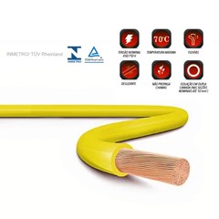 Cabo Flex 2,50mm² 750v 70°C Amarelo Com 100 Metros - Sil