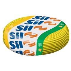Cabo Flex 6,00mm² 750v 70°C Amarelo Com 100 Metros - Sil