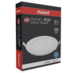 Painel Embutir Led Redondo 6W 6500K Bivolt - Avant