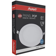Painel Embutir Led Redondo 12w 6500k Bivolt - Avant