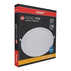 Painel Embutir Led Redondo 24w 3000k Bivolt - Avant