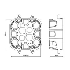 Caixa 4x4 Pvc Drywall Amarela - Forceline