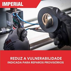 Fita Isolante Imperial 18M X 10M Preta - 3m
