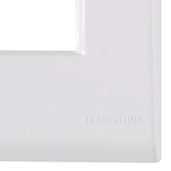Placa 2 Posto 4x2 Afastado Liz Branca - Tramontina