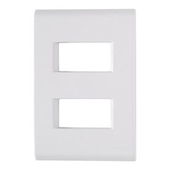 Placa 2 Posto 4x2 Afastado Liz Branca - Tramontina