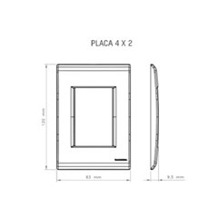 Placa 2 Posto 4x2 Junto Liz Branca - Tramontina