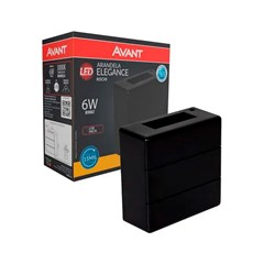 Arandela Led Elegance Rischi 6w 3000k Preta - Avant