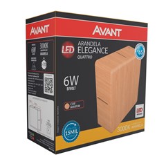 Arandela Elegance Quattro LED 6W 3000K Marfim - Avant