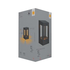 Balizador Effect 20cm 2700k Preto Fosco - Avant