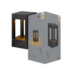 Balizador Effect 20cm 2700k Preto Fosco - Avant