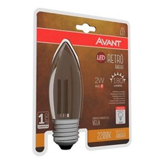 Lâmpada Retro Vela LED E-27 2W 2200K Bivolt - Avant