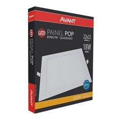 Painel Embutir Led Quadrado 18w 3000k Bivolt - Avant
