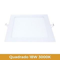 Painel Embutir Led Quadrado 18w 3000k Bivolt - Avant