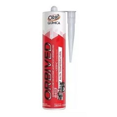 Acético Vedação Alta Temperatura Vermelho 250g  - Orbi Quimica