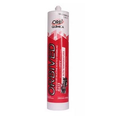 Acético Vedação Alta Temperatura Vermelho 250g  - Orbi Quimica