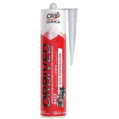 Acético Vedação Alta Temperatura Vermelho 250g  - Orbi Quimica