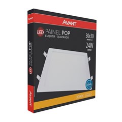 Painel Embutir Led Quadrado 24w 3000k Bivolt - Avant