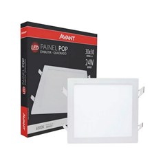 Painel Embutir LED Quadrado 24W 6500K Bivolt - Avant