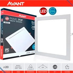 Painel Embutir LED Quadrado 24W 6500K Bivolt - Avant