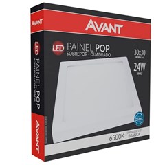 Painel Sobrepor Led Quadrado 24w 6500k Bivolt - Avant