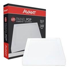 Painel Sobrepor Led Quadrado 24w 6500k Bivolt - Avant