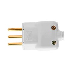 Plug Macho Prensa Cabo 2p+T 10a Branca - Ilumi