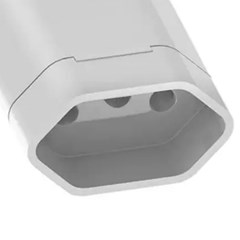 Plug Fêmea - Ilumi 2p+T 10a - Branco