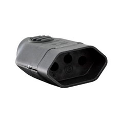 Plug Fêmea 2p+T 20a Preta - Ilumi