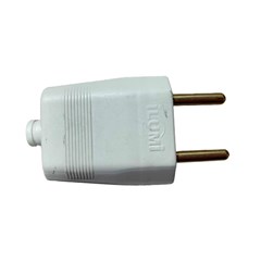 Plug Macho Prensa Cabo 2P 10A Cinza - Ilumi