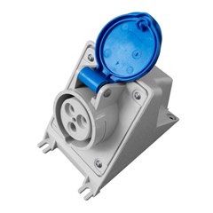 Tomada Sobrepor 2p+T 16a 200/250v 6h Ip44 Azul N3006 - Steck