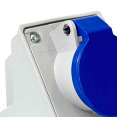 Tomada Sobrepor 2p+T 16a 200/250v 6h Ip44 Azul N3006 - Steck