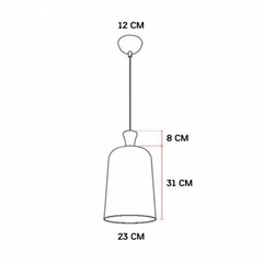 Pendente Bell 1xe-27 230mm Branco Fosco - Avant