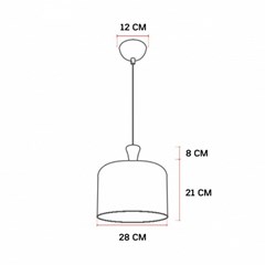 Pendente Bell 1xe-27 280mm Branco Fosco - Avant