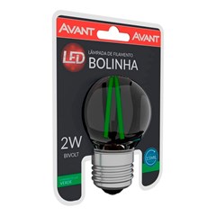 Lâmpada Bolinha Led E-27 2w Verde Bivolt - Avant