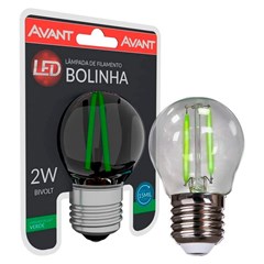 Lâmpada Bolinha Led E-27 2w Verde Bivolt - Avant