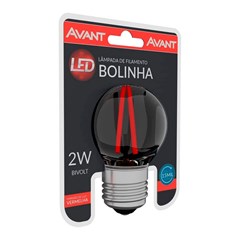 Lâmpada Bolinha LED E-27 2W Vermelho Bivolt - Avant