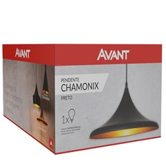 Pendente Chamonix 1XE-27 Preto Fosco - Avant