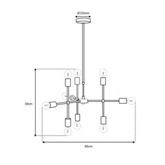 Pendente Hash 9XE-27 Preto Fosco - Avant