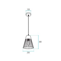 Pendente Kras 1XE-27 Preto Fosco - Avant