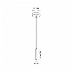 Pendente Led Spear 38mm 3000k 3w Bivolt Preto Fosco - Avant