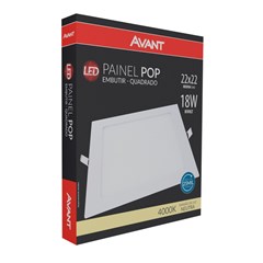 Painel Embutir Led Quadrado 18w 4000k Bivolt - Avant