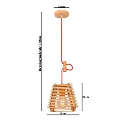 Pendente Oka Trap 1XE-27 Madeira - Avant
