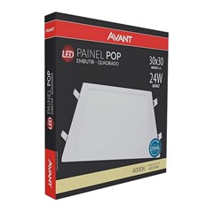 Painel Embutir Led Quadrado 24w 4000k Bivolt - Avant