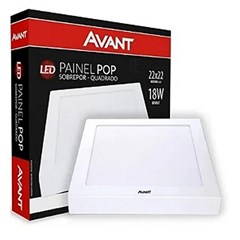 Painel Sobrepor Led Quadrado 18w 6500k Bivolt - AVANT