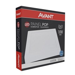 Painel Sobrepor Led Quadrado 18w 6500k Bivolt - AVANT