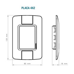 Placa 2 Posto 4x2 Afastado Aria Branca - Tramontina